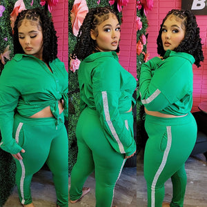 Kelly Green Bling Set