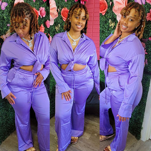 Satin Purp Set